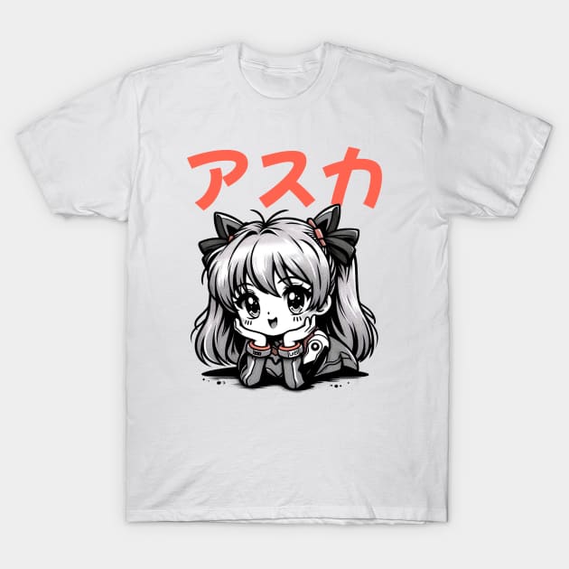 Kawaii Asuka Evangelion Cute T-Shirt by massima